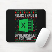 Tapis De Souris I Have A Spreadsheet For That Christmas Ugly Sweat (Avec souris)