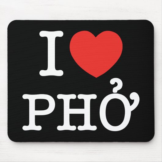 Tapis De Souris I Heart (Amour) Pho (Devant)