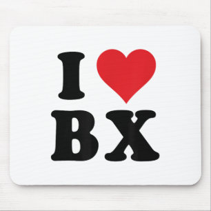 Tapis De Souris I Heart Bx Initiales I Love B.x. Premier Et Dernie