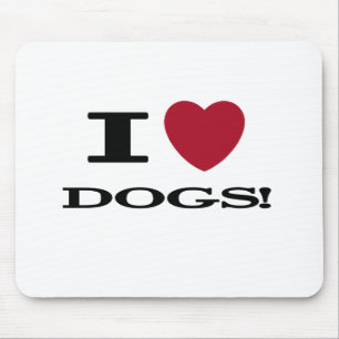 Tapis De Souris I Heart Dogs Tshirts et cadeaux