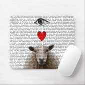 Tapis De Souris I Heart Ewe (Avec souris)