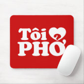 Tapis De Souris I Heart (Love) Pho (Tôi PHỞ) (Avec souris)