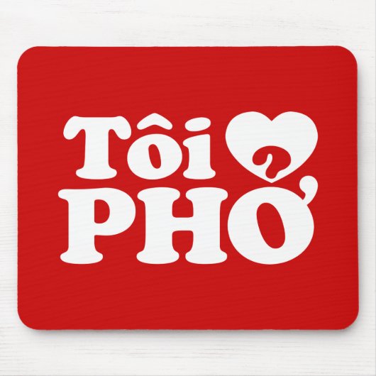 Tapis De Souris I Heart (Love) Pho (Tôi PHỞ) (Devant)
