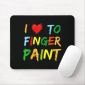 Tapis De Souris I Heart Love To Finger Paint I'm Paint Cute Couple (Avec souris)