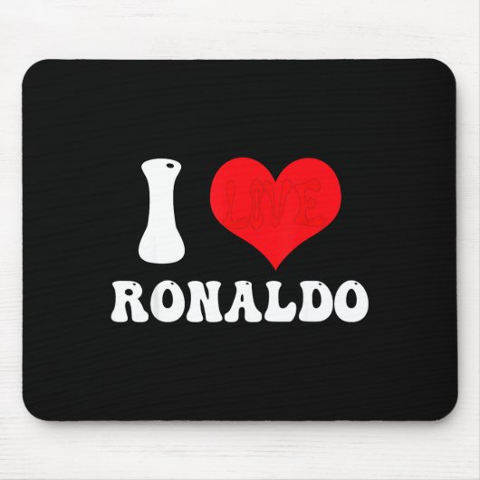 Tapis De Souris I Heart Ronaldos First Name Groovy D Valentines (Devant)