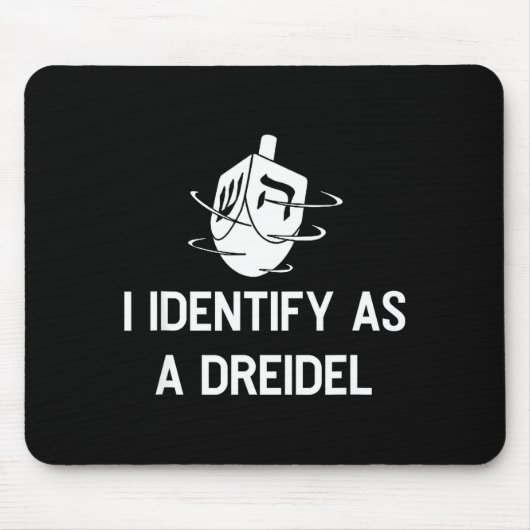 Tapis De Souris I Identify As A Dreidel Funny Hanukkah Gelt Menora (Devant)