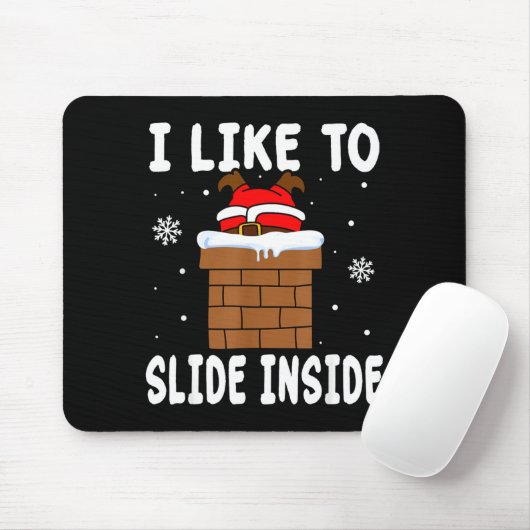 Tapis De Souris I Like To Slide Inside Funny Xmas Couple (Avec souris)