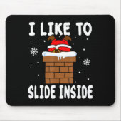 Tapis De Souris I Like To Slide Inside Funny Xmas Couple (Devant)
