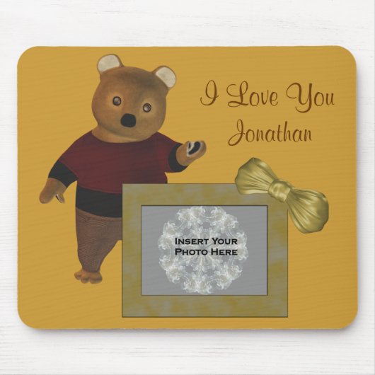Tapis De Souris I Lote Cute Bear Ajouter Photo Mousepad (Devant)