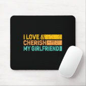 Tapis De Souris I Love &amp; Cherish My Girlfriend Romantic Relati (Avec souris)