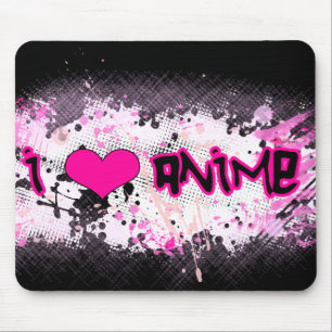 Tapis De Souris I Love Anime Mousepad