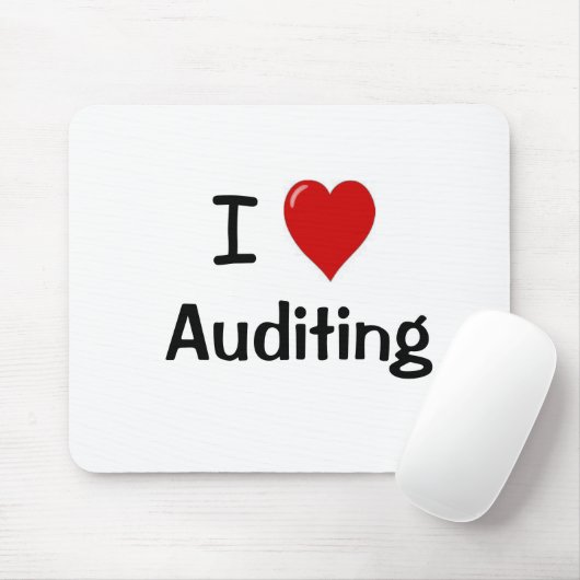 Tapis De Souris I Love Auditing - I Heart Auditing (Avec souris)