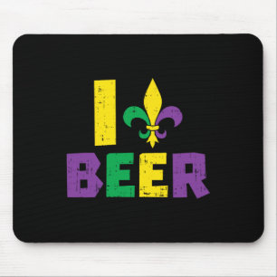 Tapis De Souris I Love Beer Jester Casquette Boire Team Amusant Ma