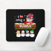 Tapis De Souris I Love Being a Nana Snowman Fun Joyeux Noël Pour (Avec souris)
