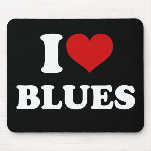 Tapis De Souris I Love Blues (Devant)