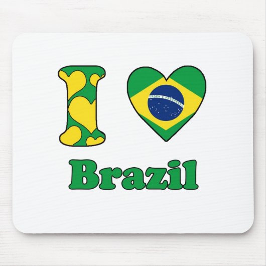Tapis De Souris I love Brazil (Devant)