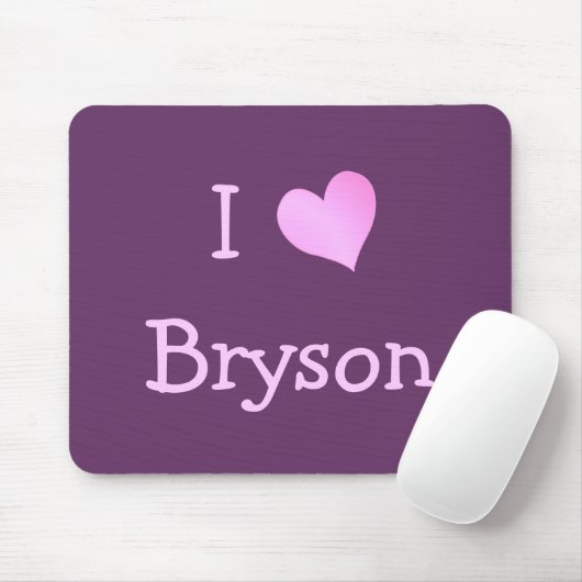Tapis De Souris I Love Bryson (Avec souris)