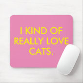 Tapis De Souris I Love Cats Souris Pad (Avec souris)