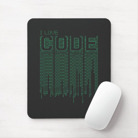 Tapis De Souris I Love Code (Avec souris)