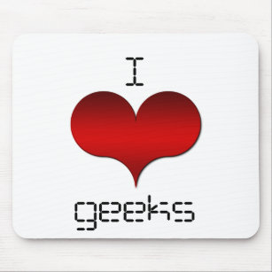 Tapis De Souris I Love (Coeur) Geeks Mousepad
