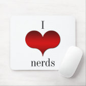 Tapis De Souris I Love (Coeur) Nerds Mousepad (Avec souris)