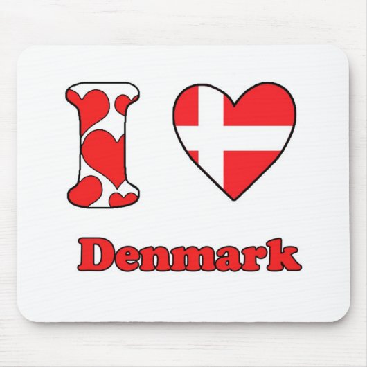 Tapis De Souris I love Denmark (Devant)