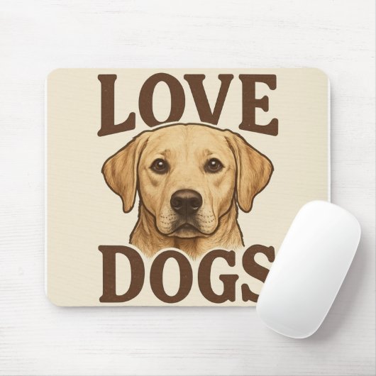 Tapis De Souris I Love Dogs Mouse Pad (Avec souris)