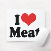 Tapis De Souris I Love Heart Meat - Beef Steak BBQ Lover (Avec souris)