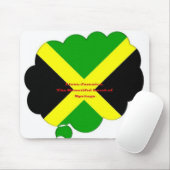 Tapis De Souris I Love Jamaica Text on Flag Art Print (Avec souris)