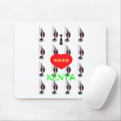 Tapis De Souris I Love Kenya Massai Art Print (Avec souris)