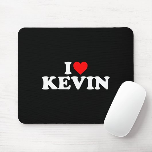 Tapis De Souris I Love Kevin - Heart Long Sleeve (Avec souris)