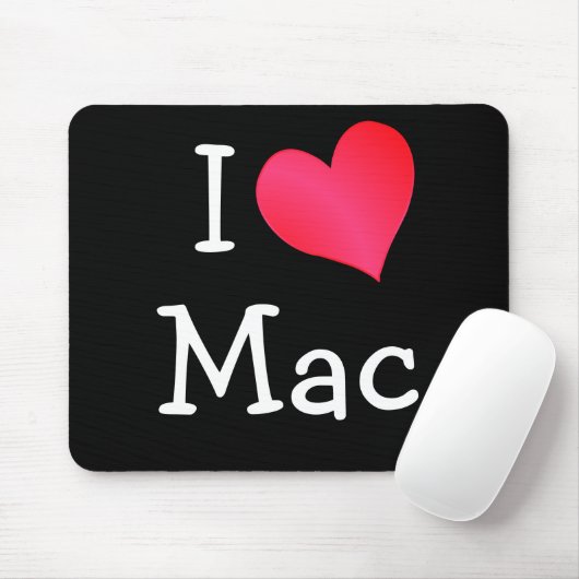 Tapis De Souris I Love Mac (Avec souris)