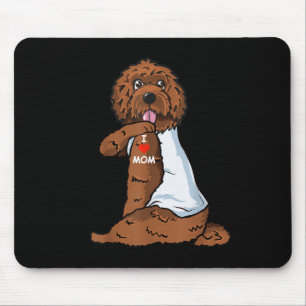 Tapis De Souris I Love Maman Tattoo Labradoodle Maman Amoureux des