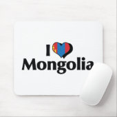 Tapis De Souris I Love Mongolia Flag (Avec souris)