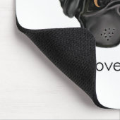 Tapis De Souris I Love My Black Carlin mignon Carlin noir et Citat (Coin)