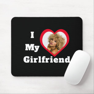 Tapis De Souris I Love My Girlfriend Base Photo personnalisée