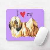 Tapis De Souris I Love my Lhasa Apso (Avec souris)