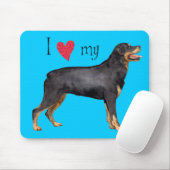 Tapis De Souris I Love my Rottweiler (Avec souris)