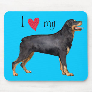 Tapis De Souris I Love my Rottweiler