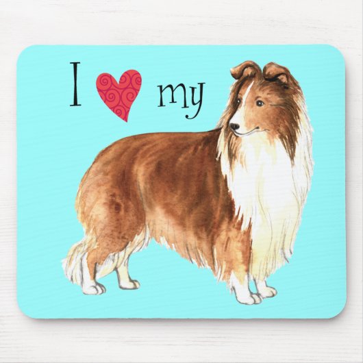 Tapis De Souris I Love my Sheltie (Devant)