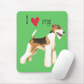 Tapis De Souris I Love my Wire Fox Terrier (Avec souris)