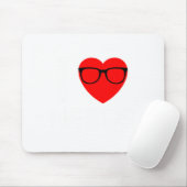 Tapis De Souris I Love Nerds Gles Funny Heart Valentines Gift Men  (Avec souris)