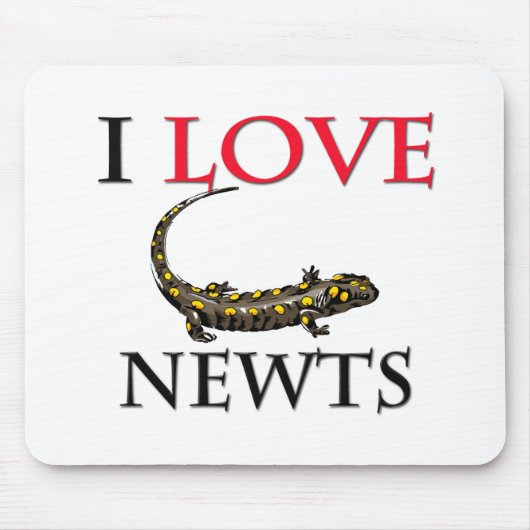 Tapis De Souris I Love Newts (Devant)
