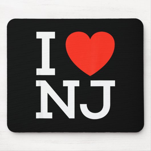 Tapis De Souris I Love Nj - Heart T Shirt For New Jersey Lovers (Devant)