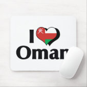 Tapis De Souris I Love Oman Flag (Avec souris)