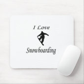 Tapis De Souris I Love Snowboard (Avec souris)