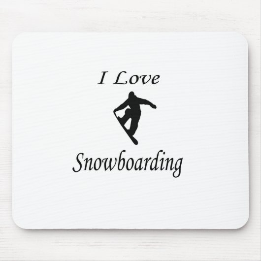 Tapis De Souris I Love Snowboard (Devant)