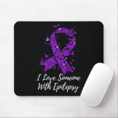 Tapis De Souris I Love Someone With Fight Epilepsy Awareness (Avec souris)