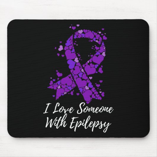 Tapis De Souris I Love Someone With Fight Epilepsy Awareness (Devant)