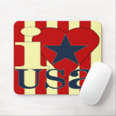 Tapis De Souris I Love USA Mouse Pad (Avec souris)